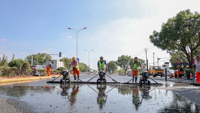 寧波鎮(zhèn)駱落霞線車轍路面修復(fù)工程